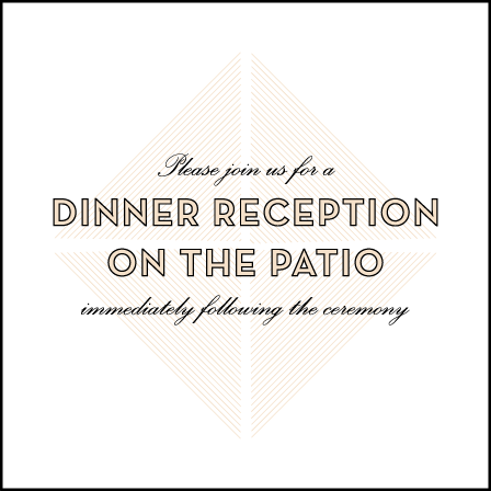 Vintage Letterpress Reception Design Medium