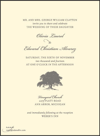 Walden Letterpress Invitation Design Medium