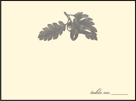 Walden Letterpress Placecard Flat Design Medium