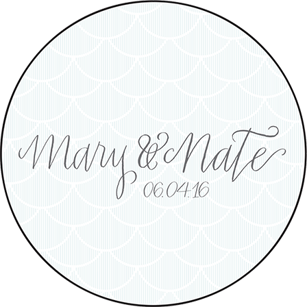 Wave Letterpress Coaster Design Medium