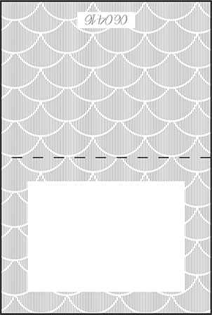 Wave Letterpress Placecard Fold Design Medium