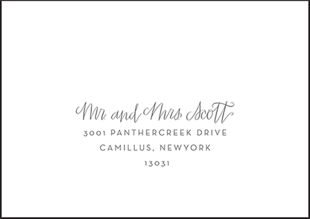 Wave Letterpress Reply Envelope Design Medium