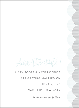 Wave Letterpress Save The Date Design Medium
