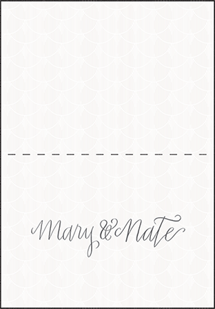 Wave Letterpress Thank You Card Fold Design Medium