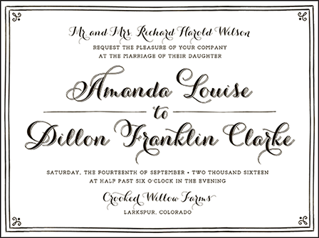 Westley Letterpress Invitation Design Medium