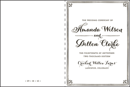 Westley Letterpress Program Design Medium