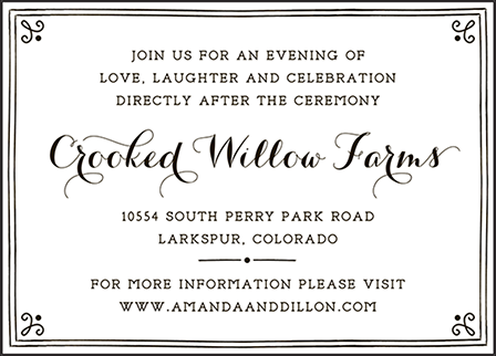 Westley Letterpress Reception Design Medium