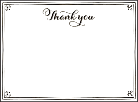 Westley Letterpress Thank You Card Flat Design Medium