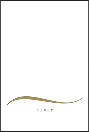 Whisper Letterpress Placecard Fold Design Medium