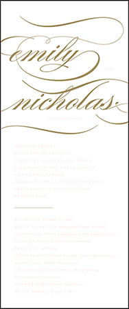 Whisper Letterpress Program Tea Design Medium
