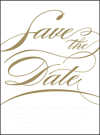 Whisper Letterpress Save The Date Design Medium