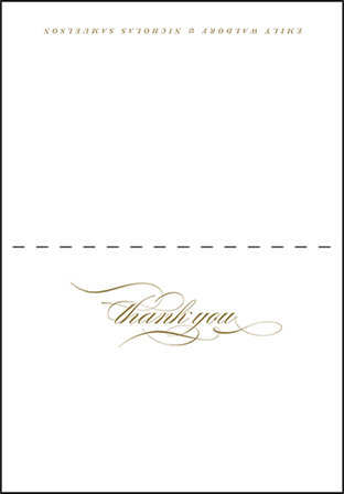 Whisper Letterpress Thank You Card Fold Design Medium