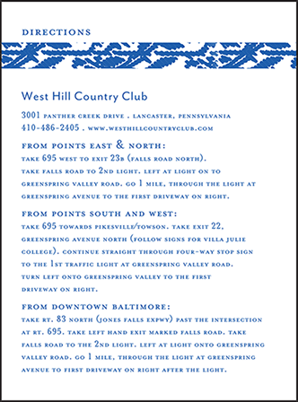 Willow Letterpress Direction Design Medium