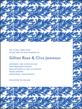 Willow Letterpress Invitation Design Medium