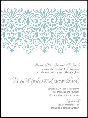 Wisteria Letterpress Invitation Design Medium