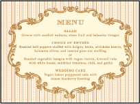 A Bientot Letterpress Menu Design Small