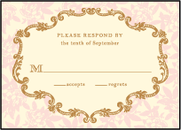 A Bientot Letterpress Reply Design Small