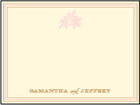 A Bientot Letterpress Thank You Card Flat Design Small