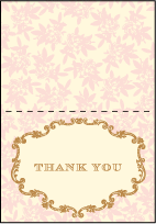 A Bientot Letterpress Thank You Card Fold Design Small