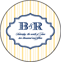 Addison Vintage Letterpress Coaster Design Small