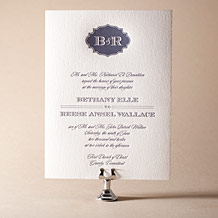 Addison Vintage Letterpress Invitation Design Small