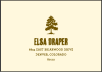 Adirondack Letterpress Reply Envelope Design Small