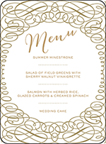 Ainsley Letterpress Menu Design Small