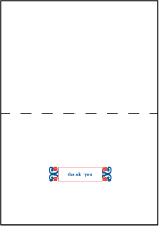 Alice Letterpress Thank You Card Fold Design Small