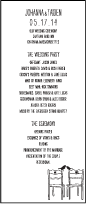 Allegory Modern Letterpress Program Tea Design Small