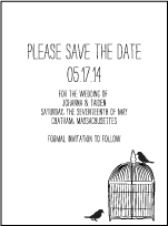 Allegory Modern Letterpress Save The Date Design Small