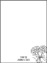 Allegory Modern Letterpress Thank You Card Flat Design Small