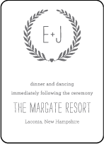 Alouette Monogram Letterpress Reception Design Small