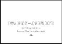 Alouette Monogram Letterpress Reply Envelope Design Small