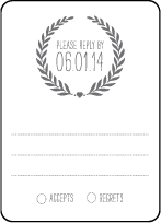 Alouette Monogram Letterpress Reply Design Small