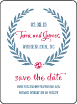 Alouette Monogram Letterpress Save The Date Design Small