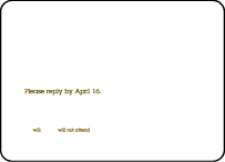 Amelie Letterpress Reply Design Small