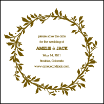 Amelie Letterpress Save The Date Design Small