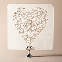 Amor Letterpress Invitation Design Small
