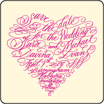 Amor Letterpress Save The Date Design Small