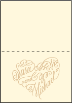 Amor Letterpress Thank You Card Fold Design Small