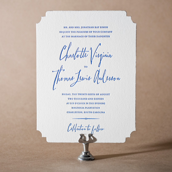 Anderson Letterpress Invitation Design Small