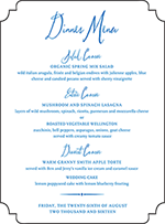 Anderson Letterpress Menu Design Small