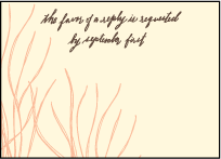 Antigua Letterpress Reply Design Small