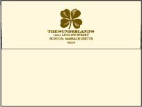 Antique Luck Letterpress Envelope Design Small