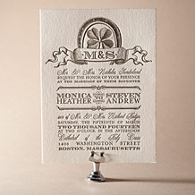 Antique Luck Letterpress Invitation Design Small