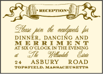 Antique Luck Letterpress Reception Design Small
