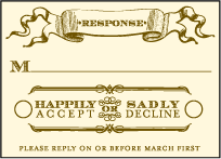 Antique Luck Letterpress Reply Design Small