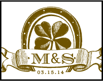 Antique Luck Letterpress Stamp Design Small