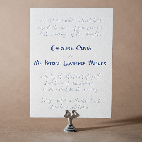 Aquinnah Letterpress Invitation Design Small
