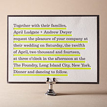 Architect Letterpress Invitation Design Small